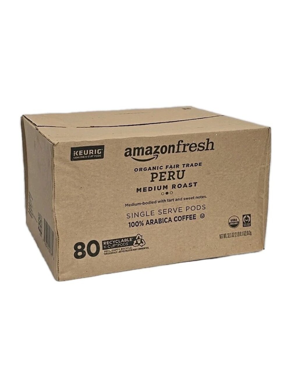 AmazonFresh 80 Count K-Cups Peru Medium Roast Keurig Brewer Compatible
